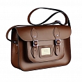 12.5-inch Classic Satchel Chestnut Brown